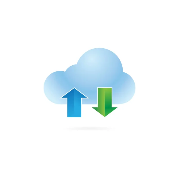 Barevná ikona - Cloud úložiště — Stockový vektor