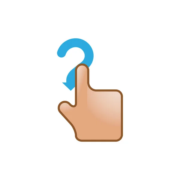 Vinger-gebaar pictogram in kleur — Stockvector