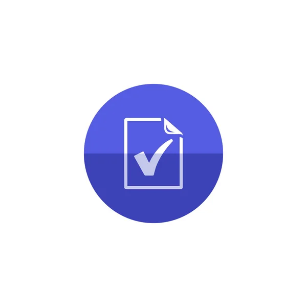Icono de marca de verificación en color plano — Vector de stock
