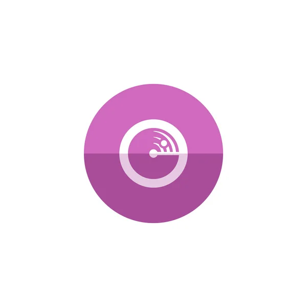 Radar-ikonen i platt färg cirkel stil — Stock vektor