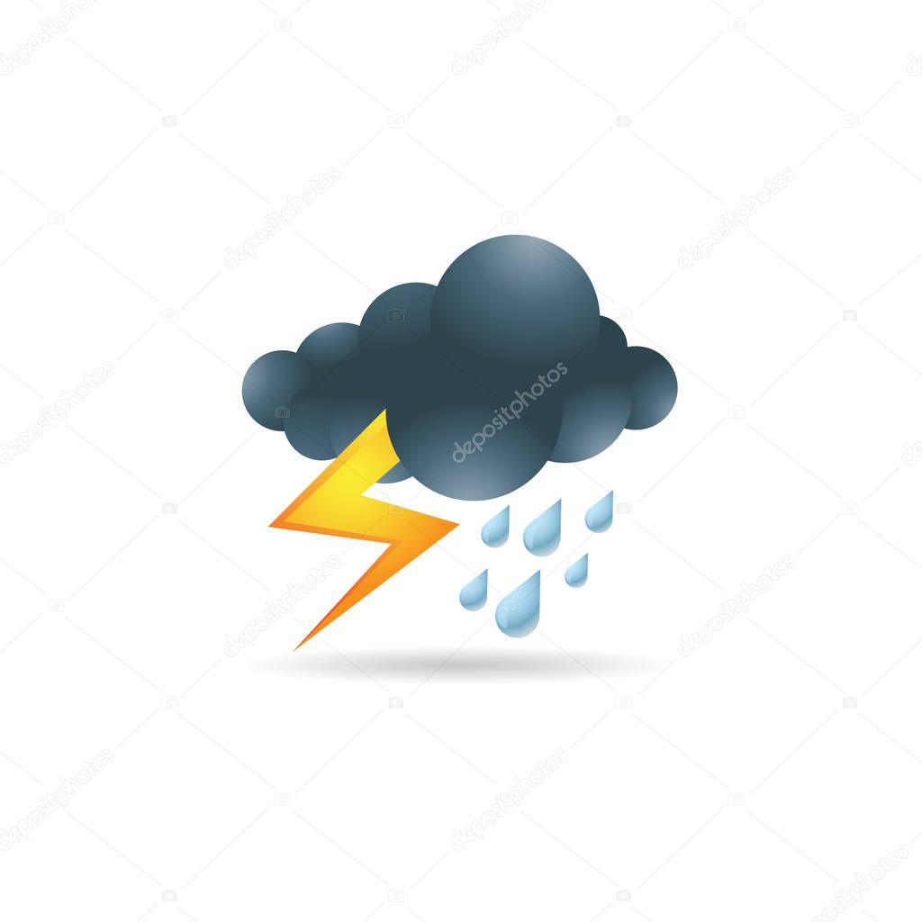 Weather overcast storm icon