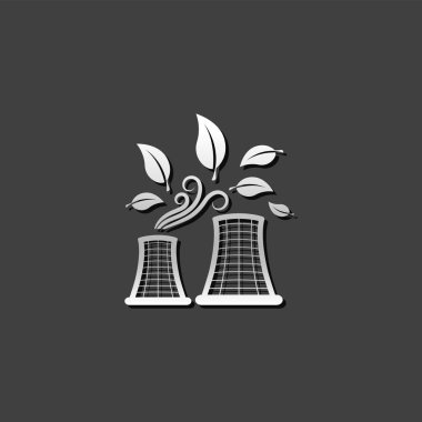 Yaprakları simgesi olan nükleer santral