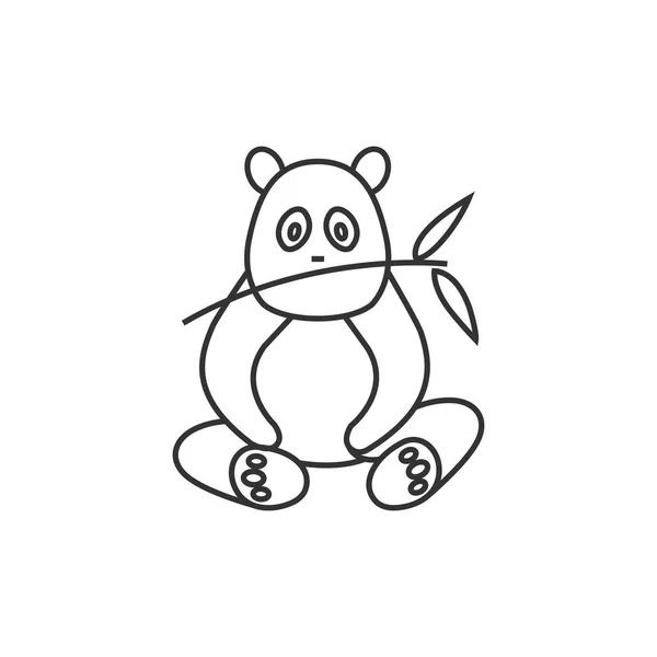 Outline icon - Panda — Stock Vector