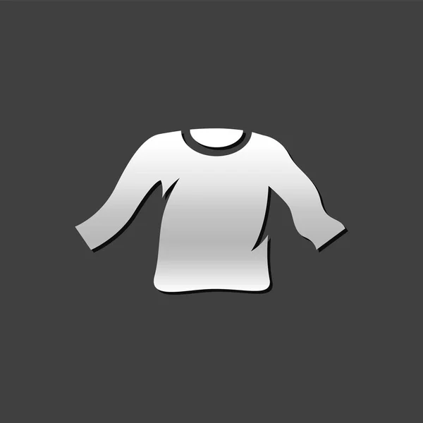 Fémes ikon - hosszú ujjú póló — Stock Vector