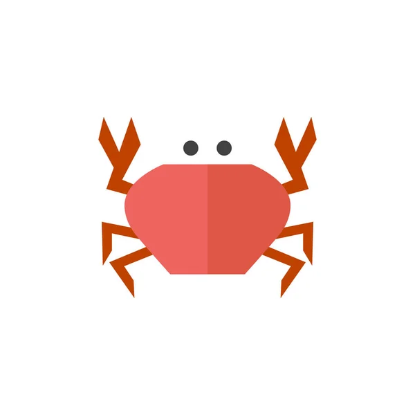 Platte icon - krab — Stockvector