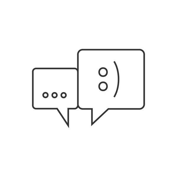 Icono del esquema - Burbujas de chat — Archivo Imágenes Vectoriales