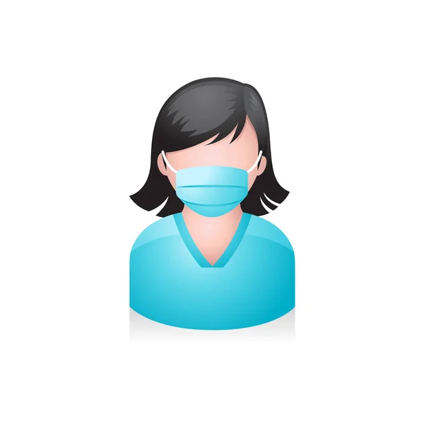 Enfermera icono avatar — Vector de stock