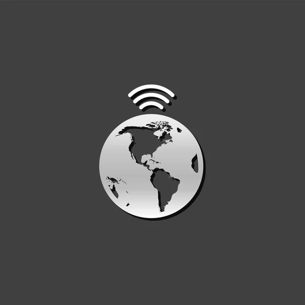 Icona del mondo wireless — Vettoriale Stock