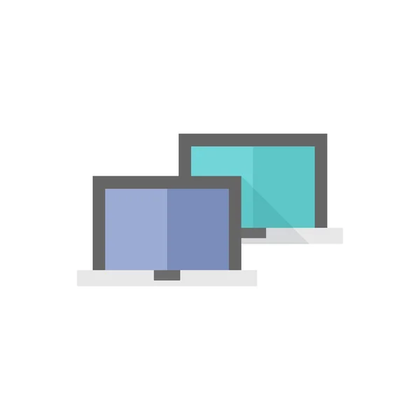 Icône plate - Ordinateurs portables — Image vectorielle