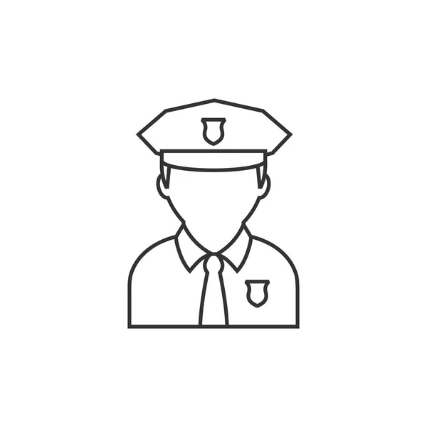 Polis avatar simge — Stok Vektör