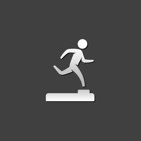 Correr icono atleta — Vector de stock