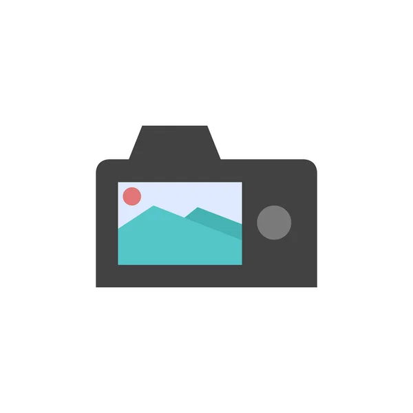 Lapos ikon - kamera — Stock Vector