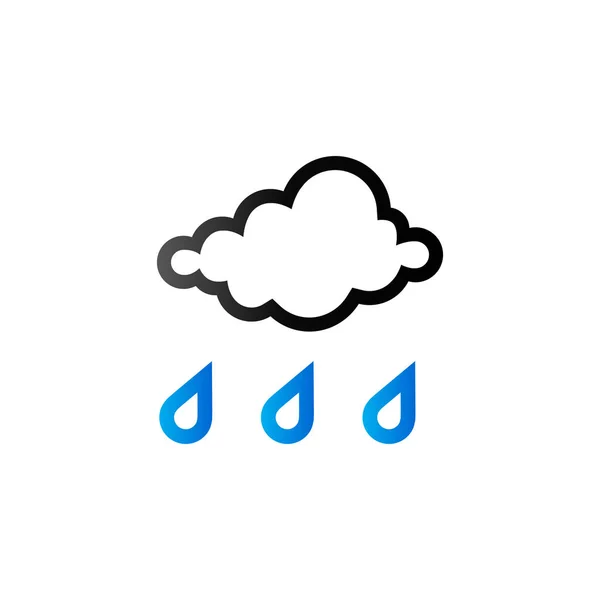 Duo Tone Icon - Rainy — Stock Vector