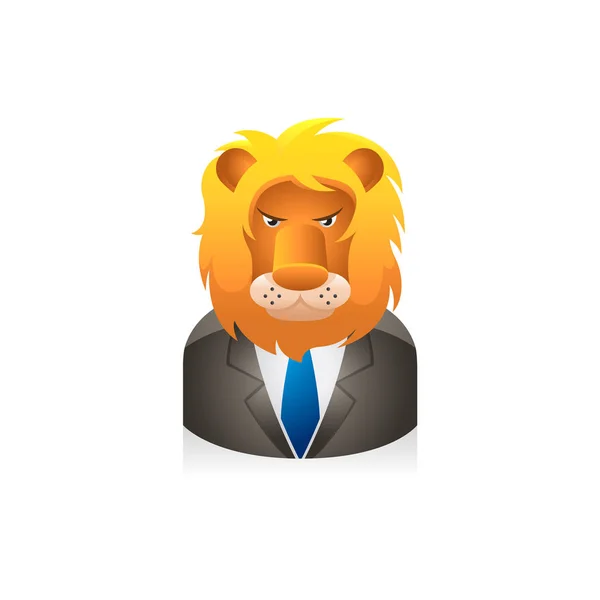 Biznesmen Lion avatar — Wektor stockowy