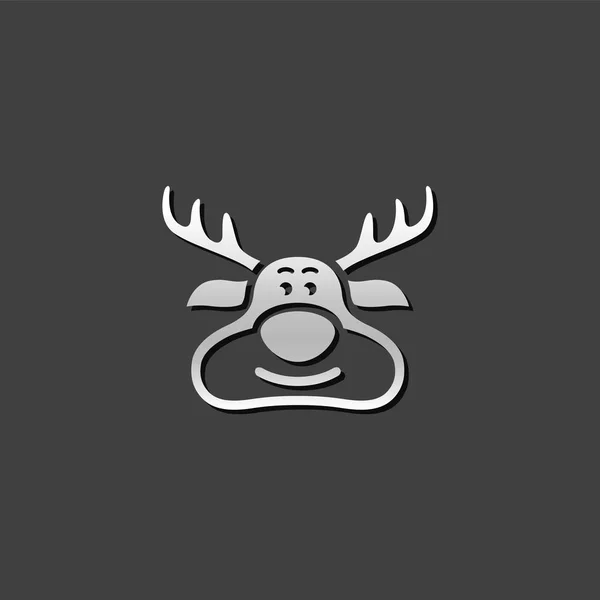 Icona metallica - Rudolph — Vettoriale Stock