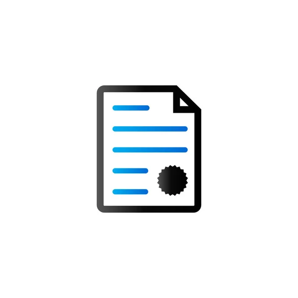 Icône du document contractuel — Image vectorielle