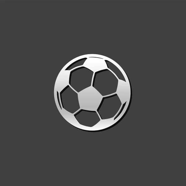 Metallic Icon - Bola sepak bola - Stok Vektor