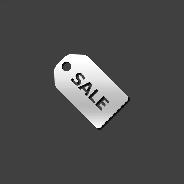 Metalen Icon - verkoop tag — Stockvector