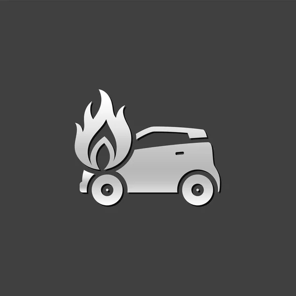 Автомобіль на вогні значок — стоковий вектор