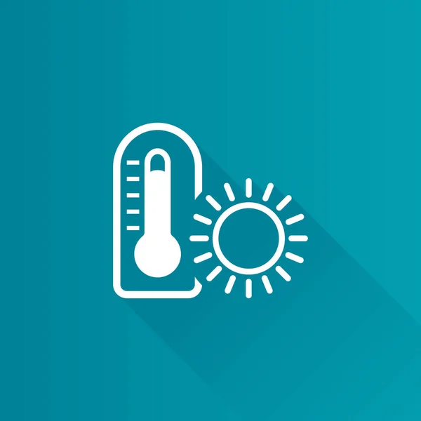 Thermometer platte pictogram — Stockvector