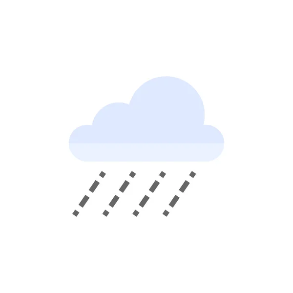 Icône plate Nuage de pluie — Image vectorielle