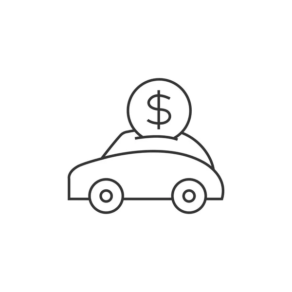 Coche alcancía icono — Vector de stock