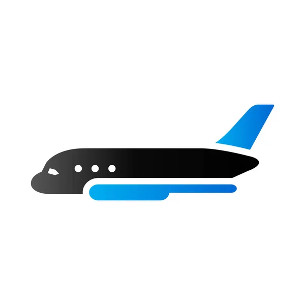 Icono de tono dúo - Avión — Vector de stock