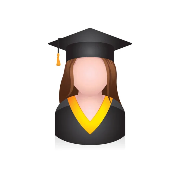 Graduado estudiante avatar — Vector de stock