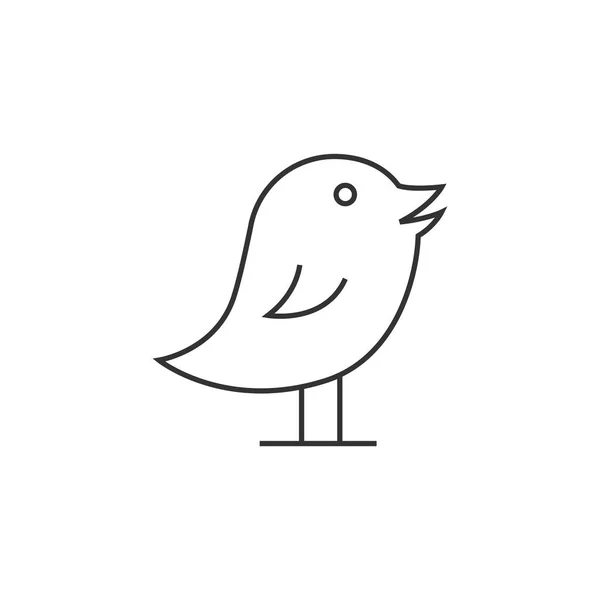 Icona contorno - Uccello — Vettoriale Stock