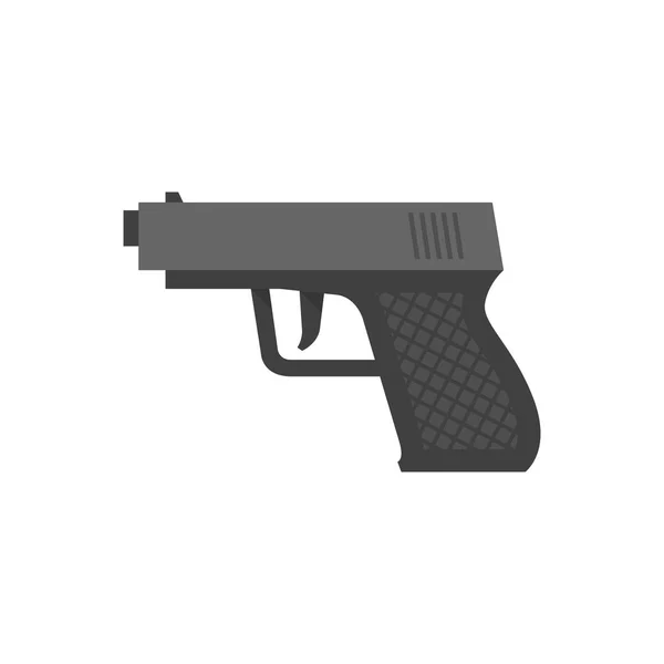 Επίπεδη εικόνα - πυροβόλο όπλο χεριών — Διανυσματικό Αρχείο