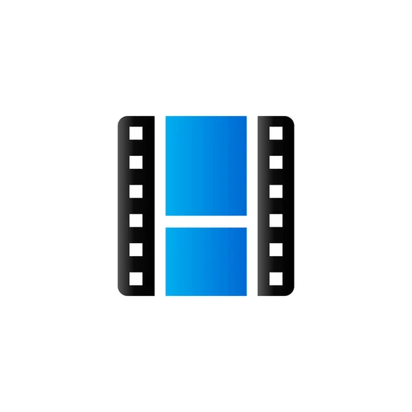 Duo Tone ikonen - videofil — Stock vektor