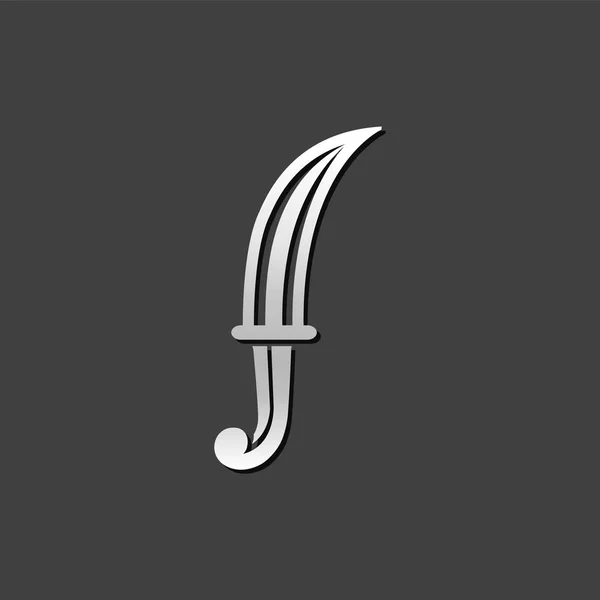 Kovové ikona - nůž — Stockový vektor