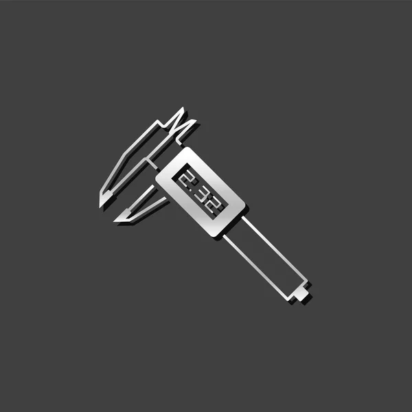 Metallic Icon - Digital caliper — Stock Vector