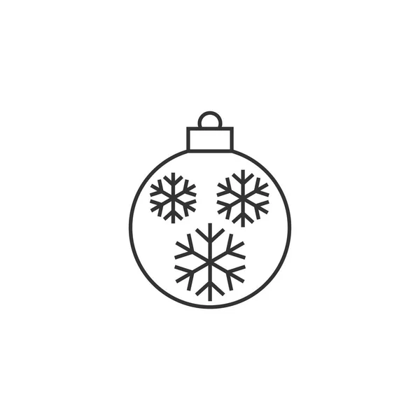 Icona della sfera di Natale — Vettoriale Stock