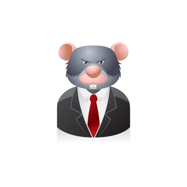 Rat podnikatel avatar — Stockový vektor