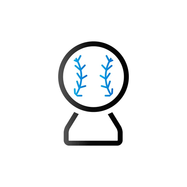 Icono de tono dúo - Trofeo de béisbol — Vector de stock