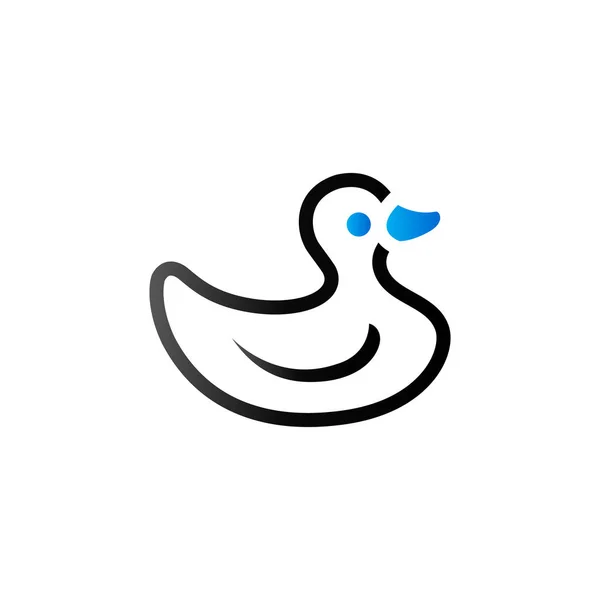 Icono de tono dúo - Pato de goma — Vector de stock