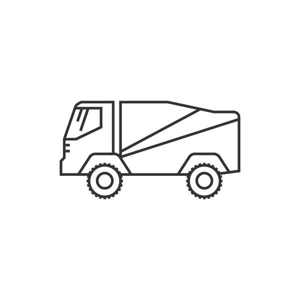 Outline icon - Rally truck - Stok Vektor