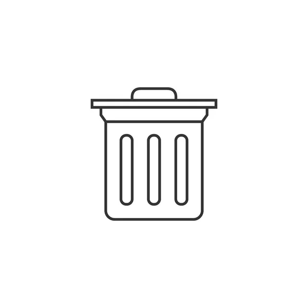 アウトラインのアイコン - ゴミ箱 — ストックベクタ