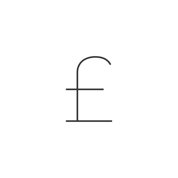 Umrisssymbol - poundsterling Symbol — Stockvektor