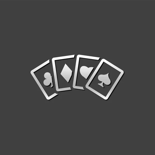 Jugar a las cartas icono — Vector de stock