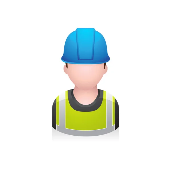 Bauarbeiter-Avatar — Stockvektor