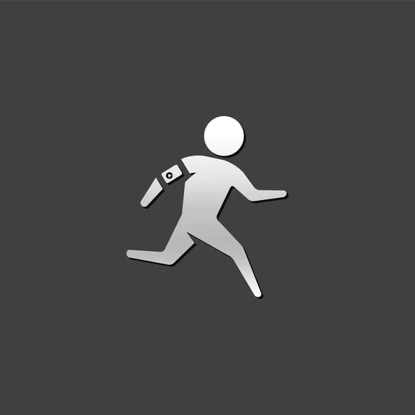 Бегущая икона спортсмена — стоковый вектор