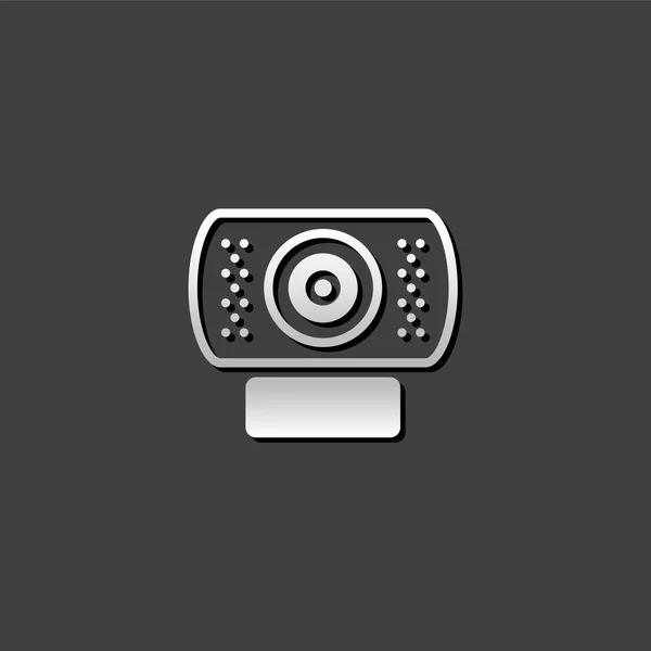 Metallisches Symbol - Webcam — Stockvektor