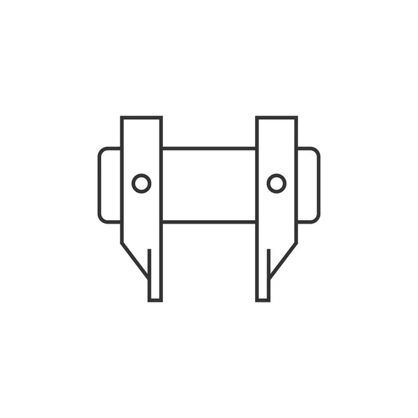 Icono del contorno - Llave de lente de cámara — Vector de stock