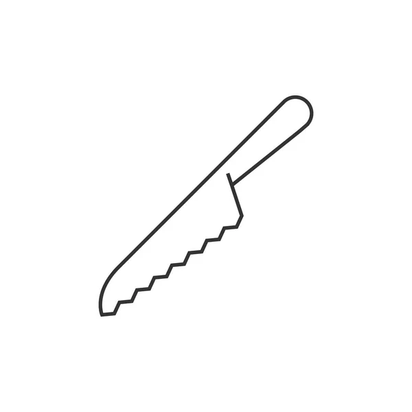 Ícone de contorno - faca de pão — Vetor de Stock