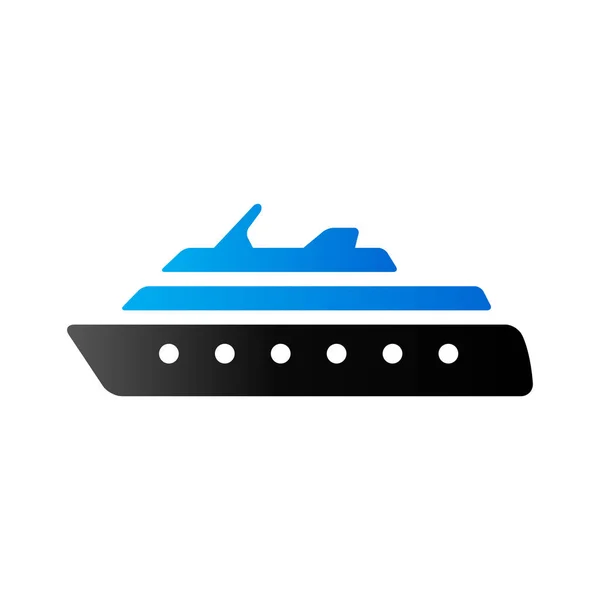 Ícone de Tom Duo - Navio de cruzeiro —  Vetores de Stock