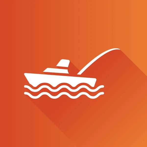 Metro Icon - Bateau de pêche — Image vectorielle