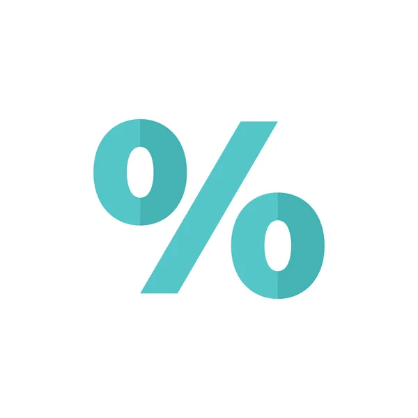 Lapos ikon - százalékjelet — Stock Vector
