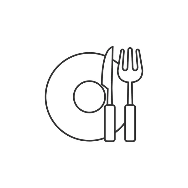 Outline icon - Dishes — Stock Vector